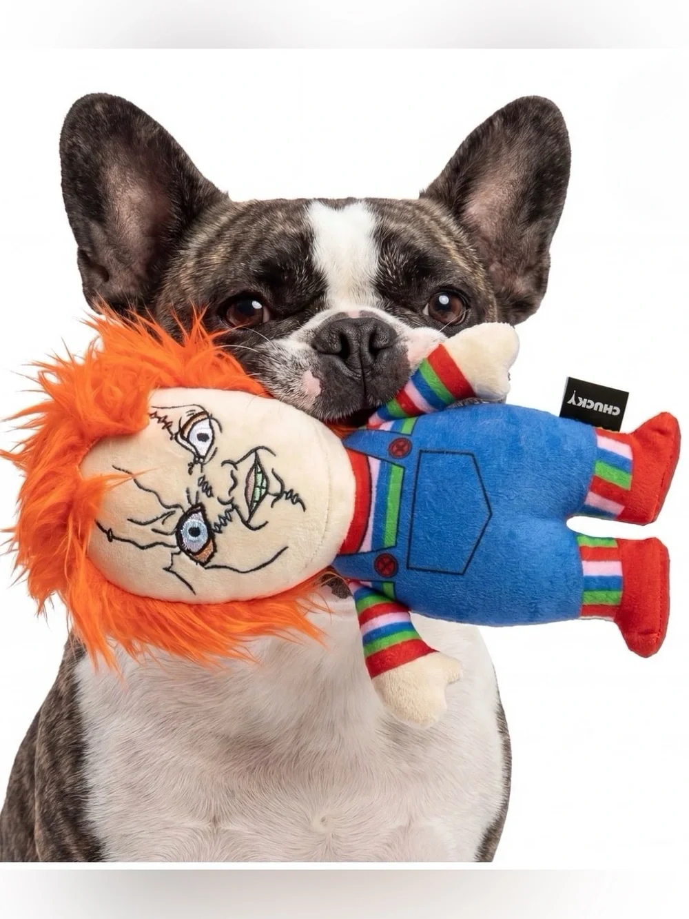 NWT Chucky Good Guys Horror Plush Squeaker Crinkle Dog Toy Halloween